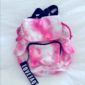 Claire's Girls Mini Pink Tie-Dye Backpack-like new, never used.